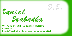 daniel szabadka business card