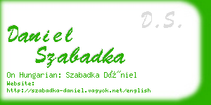 daniel szabadka business card